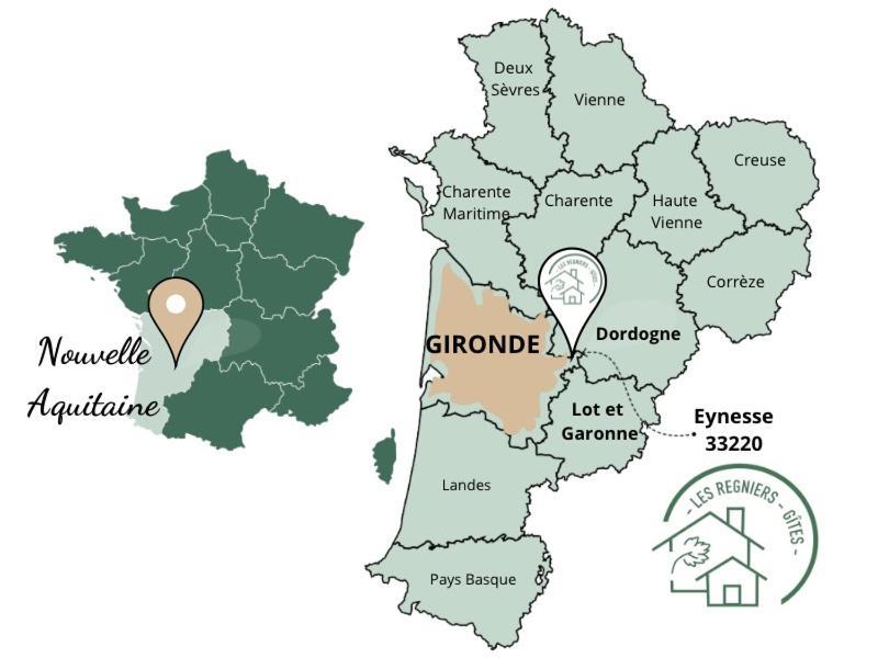 Les Regniers - 2 Gites Voisins Pour Familles Et Groupes Eynesse Εξωτερικό φωτογραφία